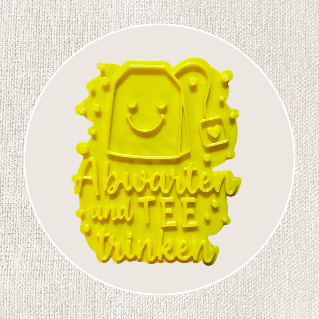 Abwarten und Tee trinken - Tonstempel und Überformen Shop für Töpferware